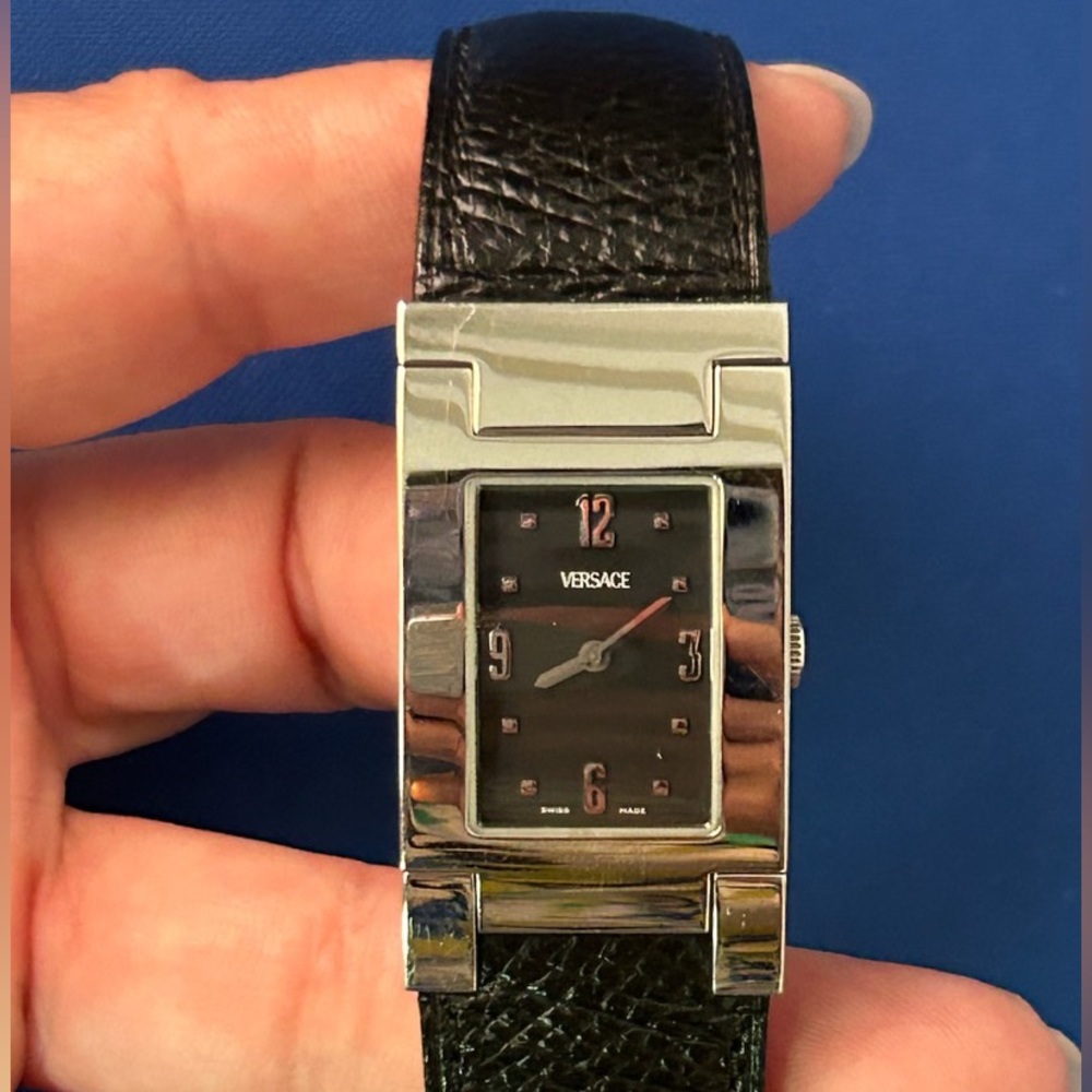 Womens Versace Watch w/ Leather Band